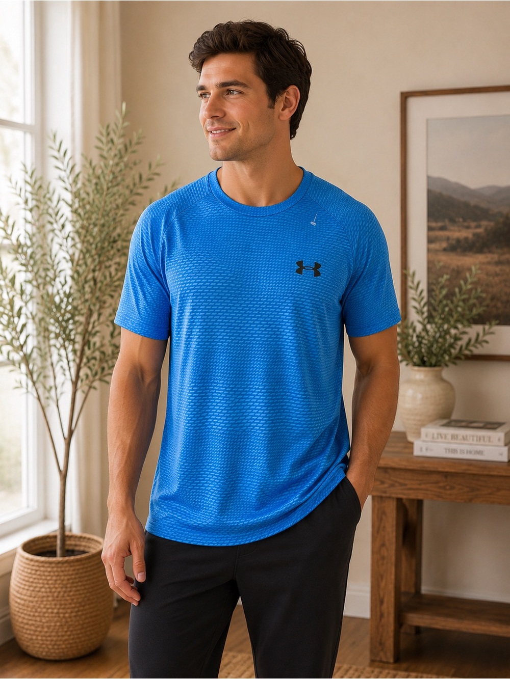Under Armour Men’s Blue Performance Tech Short Sleeve